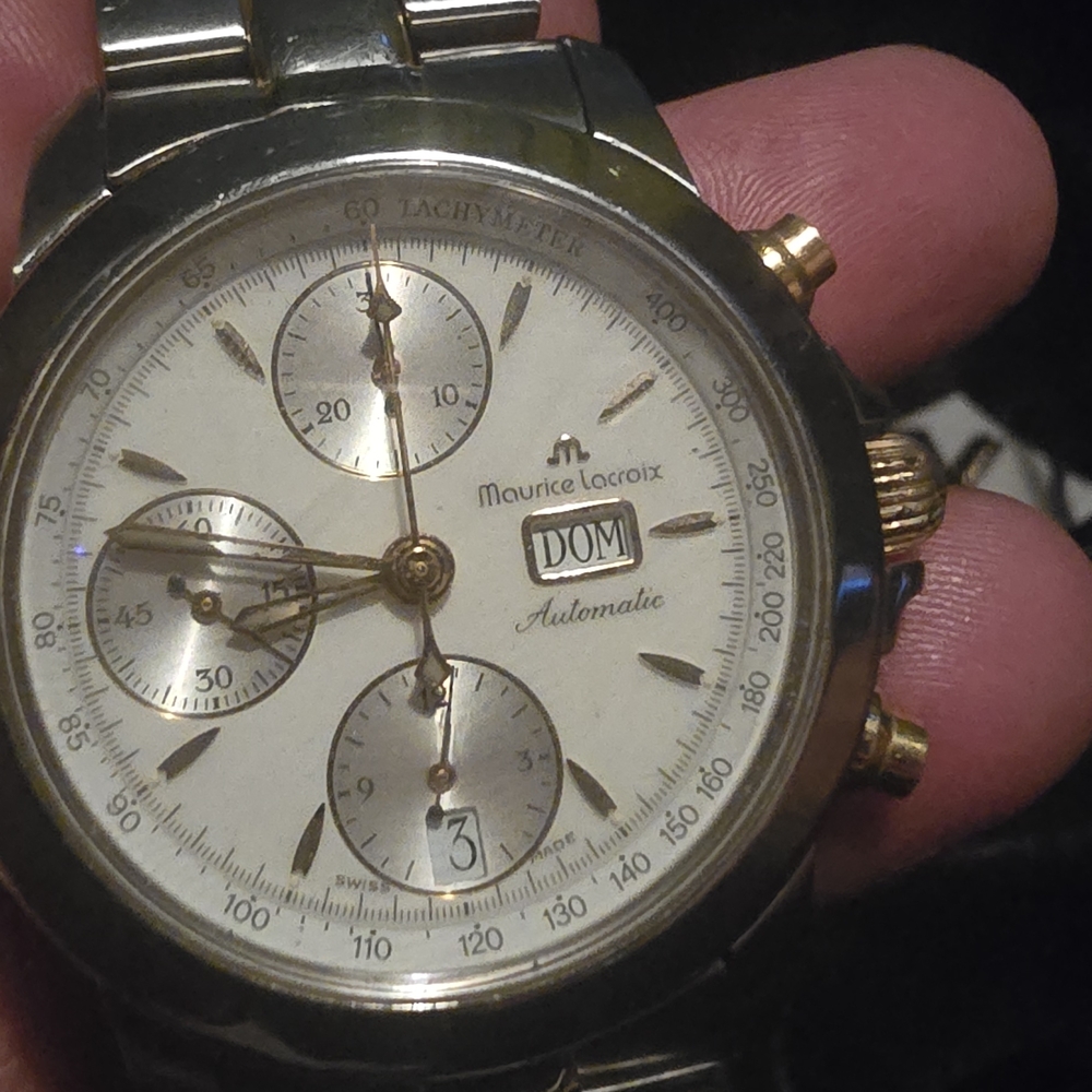 Maurice Lacroix Gold and Silver Chronograph Watch